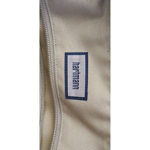 Hartmann Ziptop Briefcase Canvas and Leather HUDSON COLLECTION TAN AND BLACK - Picture 9 of 16